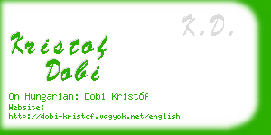 kristof dobi business card